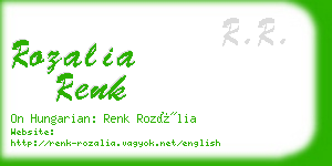 rozalia renk business card